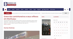 Desktop Screenshot of diariodemanhuacu.com.br